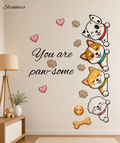 Stickkaro You are Paw-Some Dog Wall Sticker | Cute Puppy Wall Decal for Kids Room, Nursery & Pet Lovers | Peel & Stick Waterproof PVC Vinyl Wall Decor | Removable Self-Adhesive Home Decoration